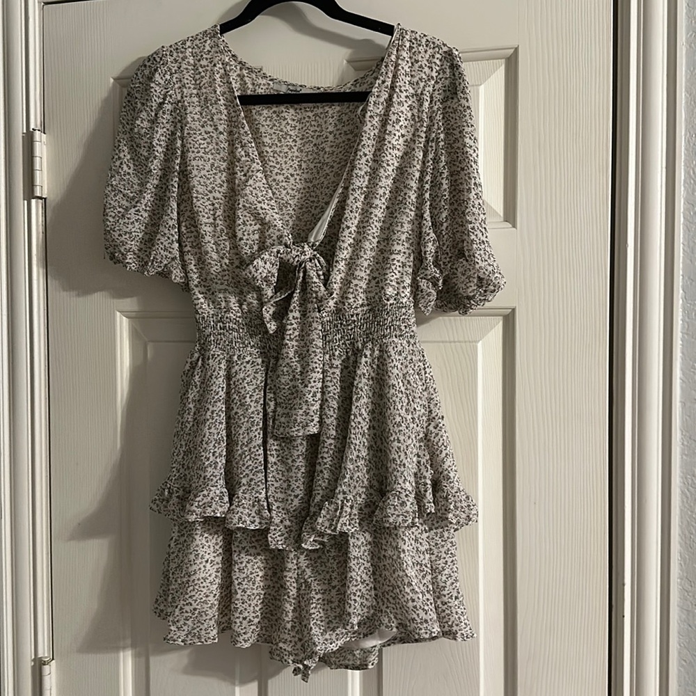 Flower print romper